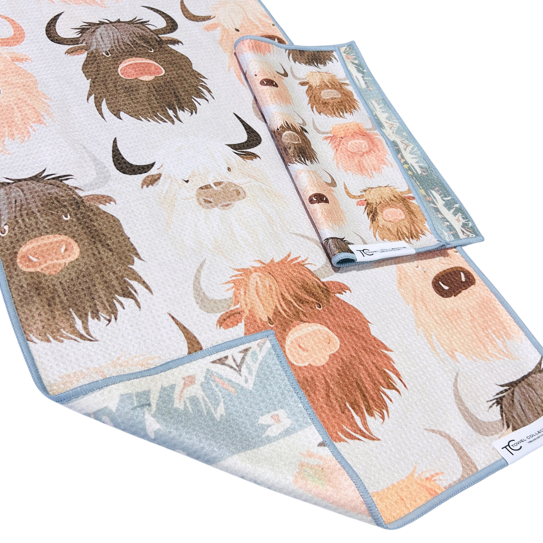 Aztec Herd | Waffle Weave Microfiber Towels Kitchen & Bath Hand Towels Reversible Hand Towel | Towel Collective | Cody, WY