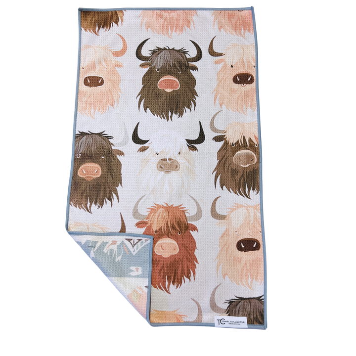 Aztec Herd | Waffle Weave Microfiber Towels Kitchen & Bath Hand Towels Reversible Hand Towel | Towel Collective | Cody, WY