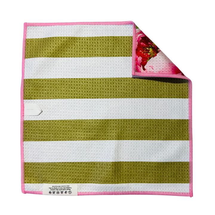 Peony Paradise | Waffle Weave Microfiber Towels Kitchen & Bath Hand Towels Reversible Hand Towel | Towel Collective | Cody, WY