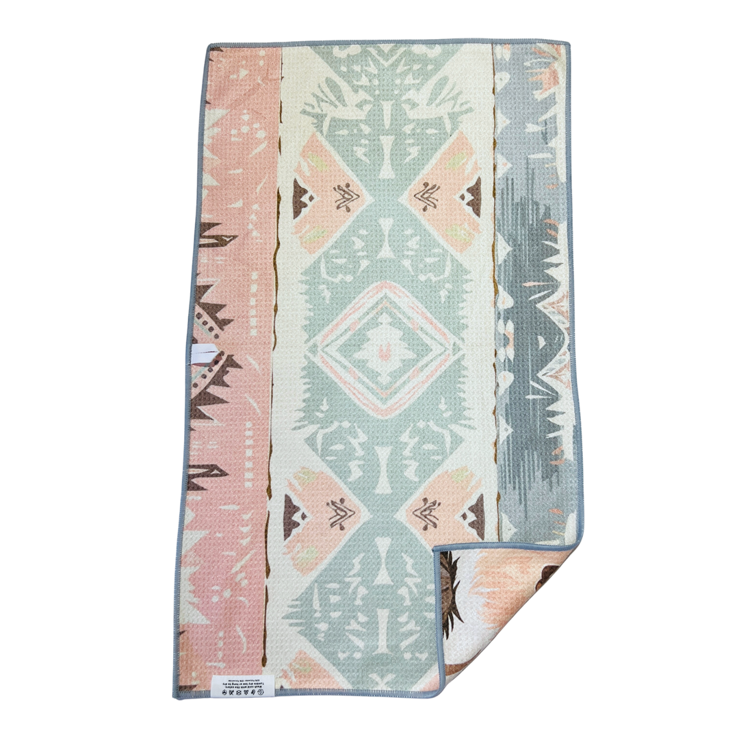 Aztec Herd | Waffle Weave Microfiber Towels Kitchen & Bath Hand Towels Reversible Hand Towel | Towel Collective | Cody, WY