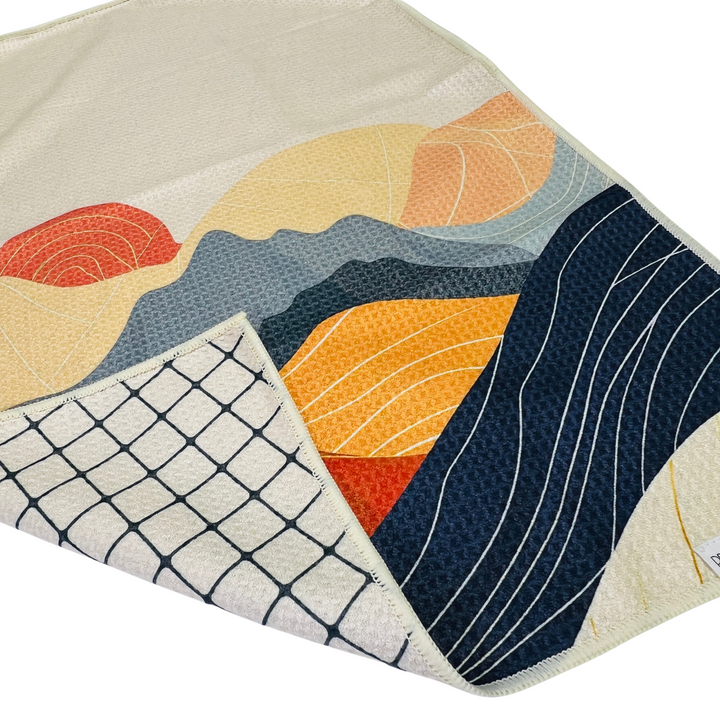 Mountain Sunset | Waffle Weave Microfiber Towels Kitchen & Bath Hand Towels Reversible Hand Towel | Towel Collective | Cody, WY