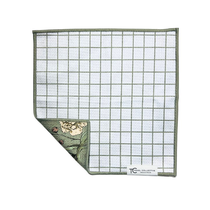 Apothecary Floral | Waffle Weave Microfiber Towels Kitchen & Bath Reversible Hand Towel | Towel Collective | Cody, WY