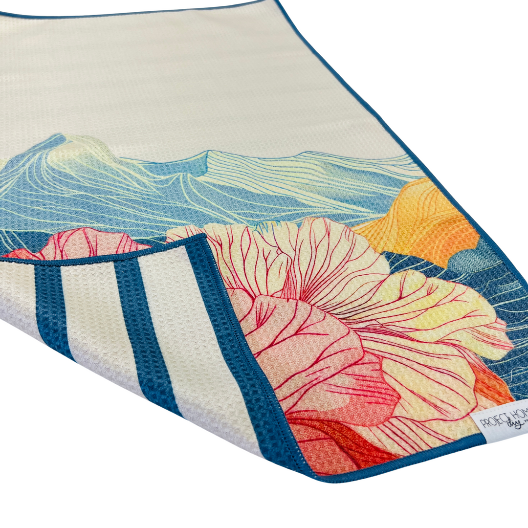 Japanese Mountain | Waffle Weave Microfiber Towels Kitchen & Bath Hand Towels Reversible Hand Towel | Towel Collective | Cody, WY