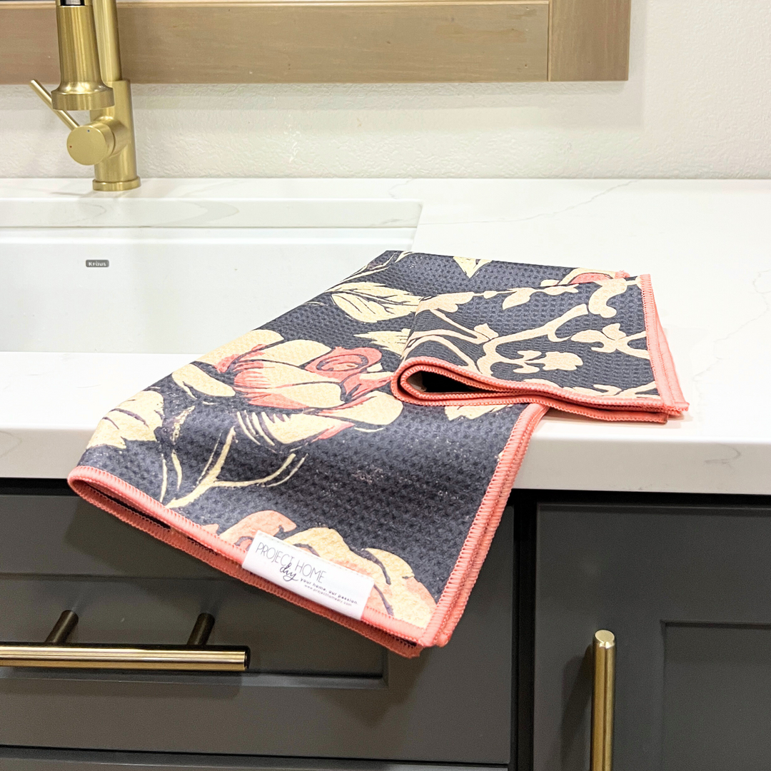 Rose All Day | Waffle Weave Microfiber Towels Kitchen & Bath Hand Towels Reversible Hand Towel | Towel Collective | Cody, WY