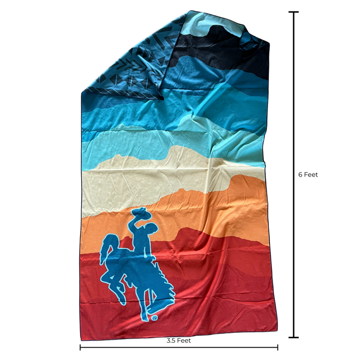 Wyoming Cowboy Pool Towel | Microsuede Sand Resistant Pool Towel