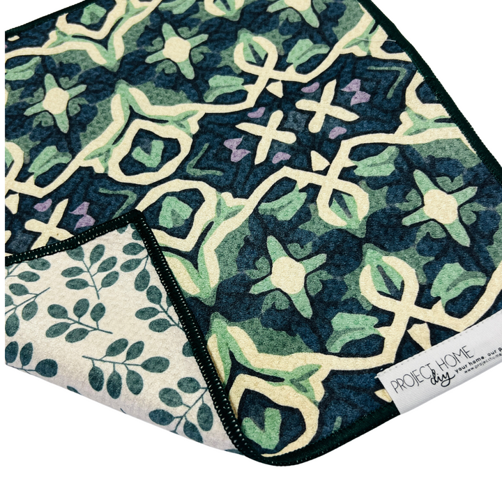 Royal Mosaic | Waffle Weave Microfiber Towels Kitchen & Bath Hand Towels Reversible Hand Towel | Towel Collective | Cody, WY