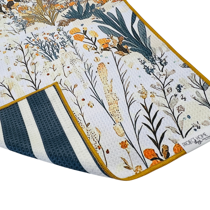 Seaweed Stripe | Waffle Weave Microfiber Towels Kitchen & Bath Hand Towels Reversible Hand Towel | Towel Collective | Cody, WY