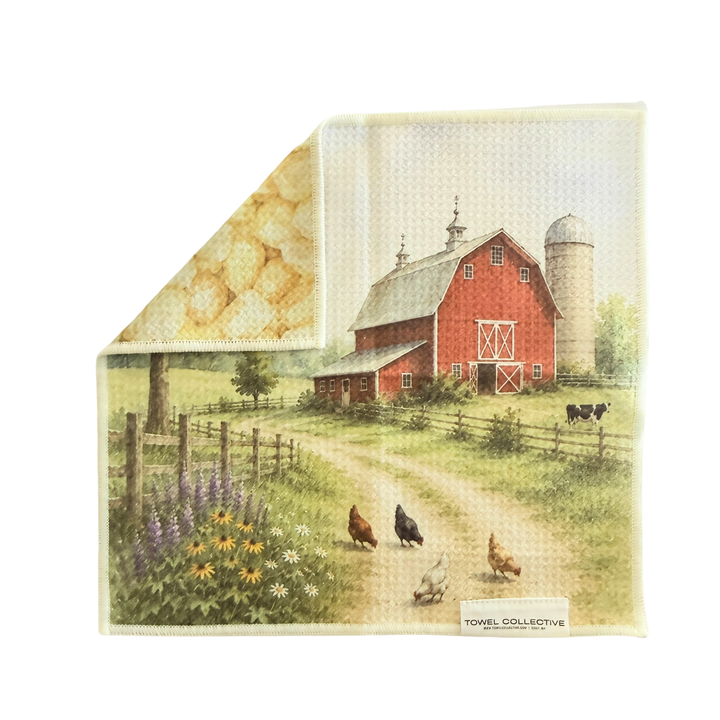 Fields of Plenty| Waffle Weave Microfiber Towels Kitchen & Bath