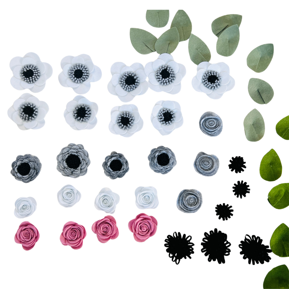 Felt Flower Set | Bulk Buy Decor Reversible Hand Towel | Towel Collective | Cody, WY