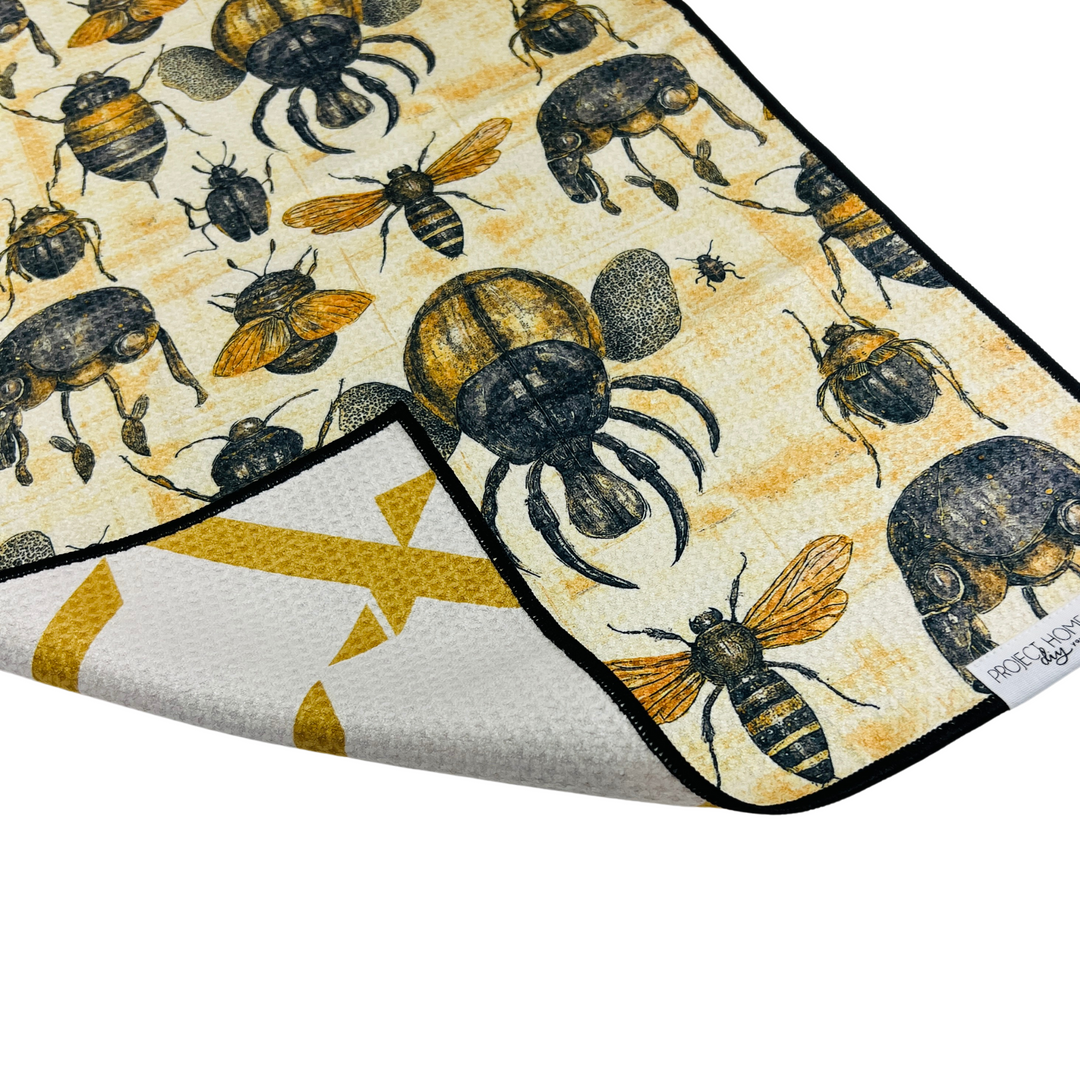 Oh My Bugs! | Waffle Weave Microfiber Towels Kitchen & Bath Hand Towels Reversible Hand Towel | Towel Collective | Cody, WY