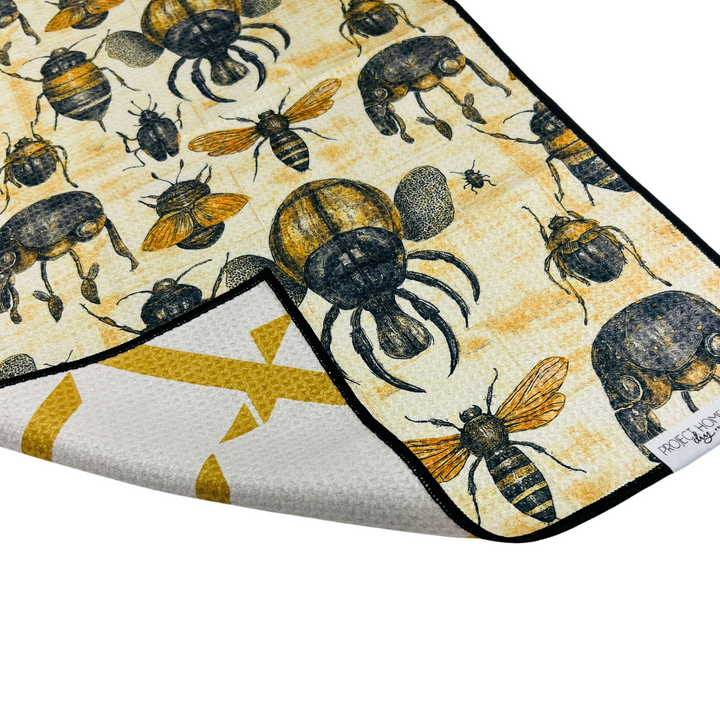 Oh My Bugs! | Waffle Weave Microfiber Towels Kitchen & Bath Hand Towels Reversible Hand Towel | Towel Collective | Cody, WY