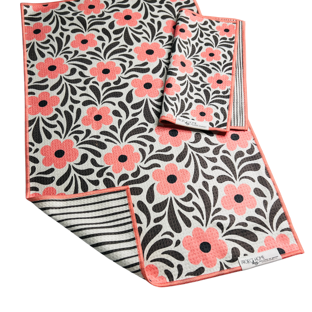 Posy Pastime | Waffle Weave Microfiber Towels Kitchen & Bath Hand Towels Reversible Hand Towel | Towel Collective | Cody, WY