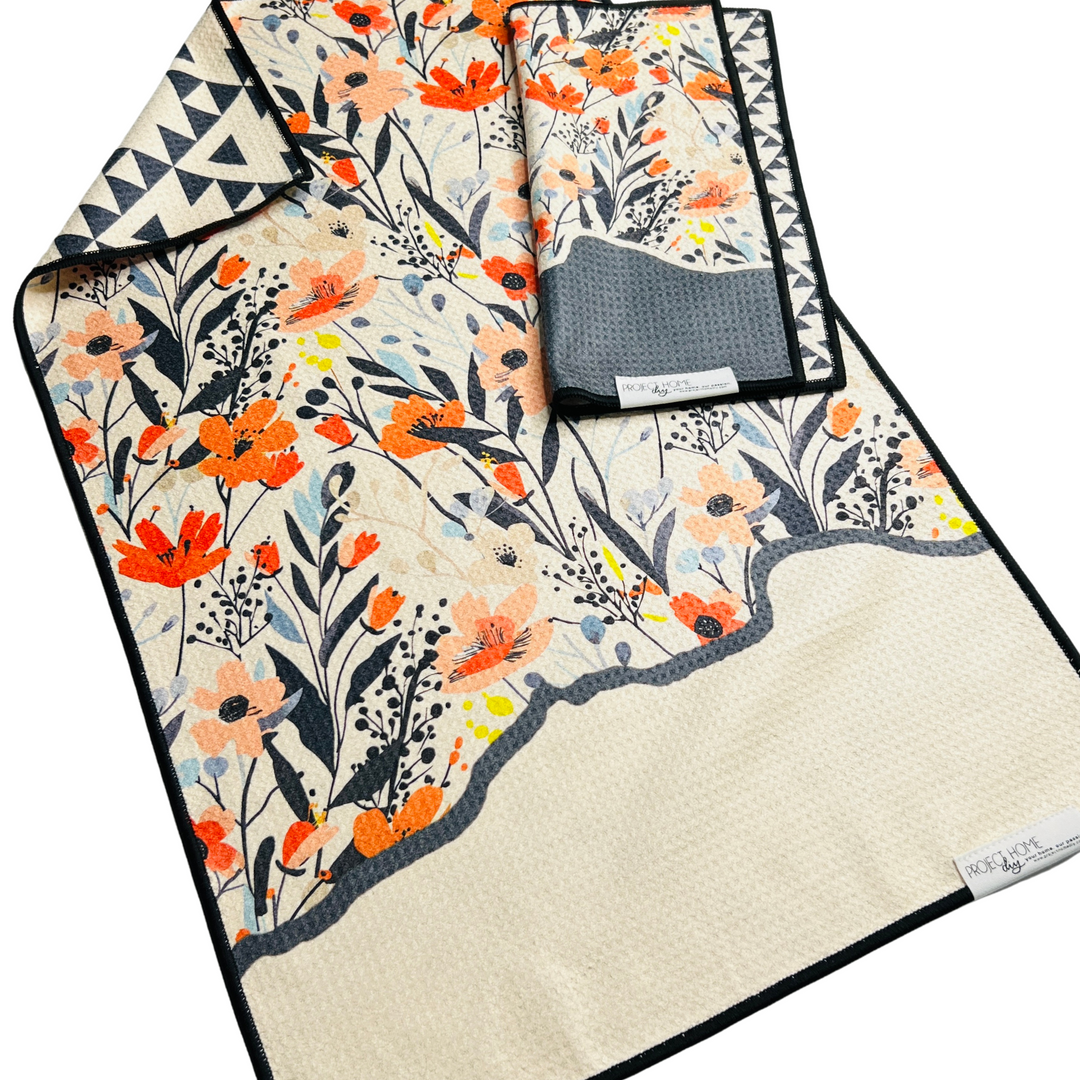 Mountain of Heart | Waffle Weave Microfiber Towels Kitchen & Bath Hand Towels Reversible Hand Towel | Towel Collective | Cody, WY