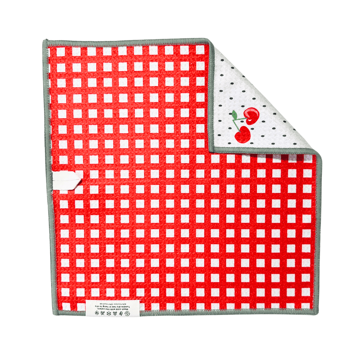 Cherry Pop | Waffle Weave Microfiber Towels Kitchen & Bath Hand Towels Reversible Hand Towel | Towel Collective | Cody, WY