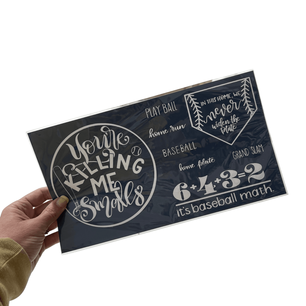 Baseball Stencil | Bulk Buy Decor Reversible Hand Towel | Towel Collective | Cody, WY