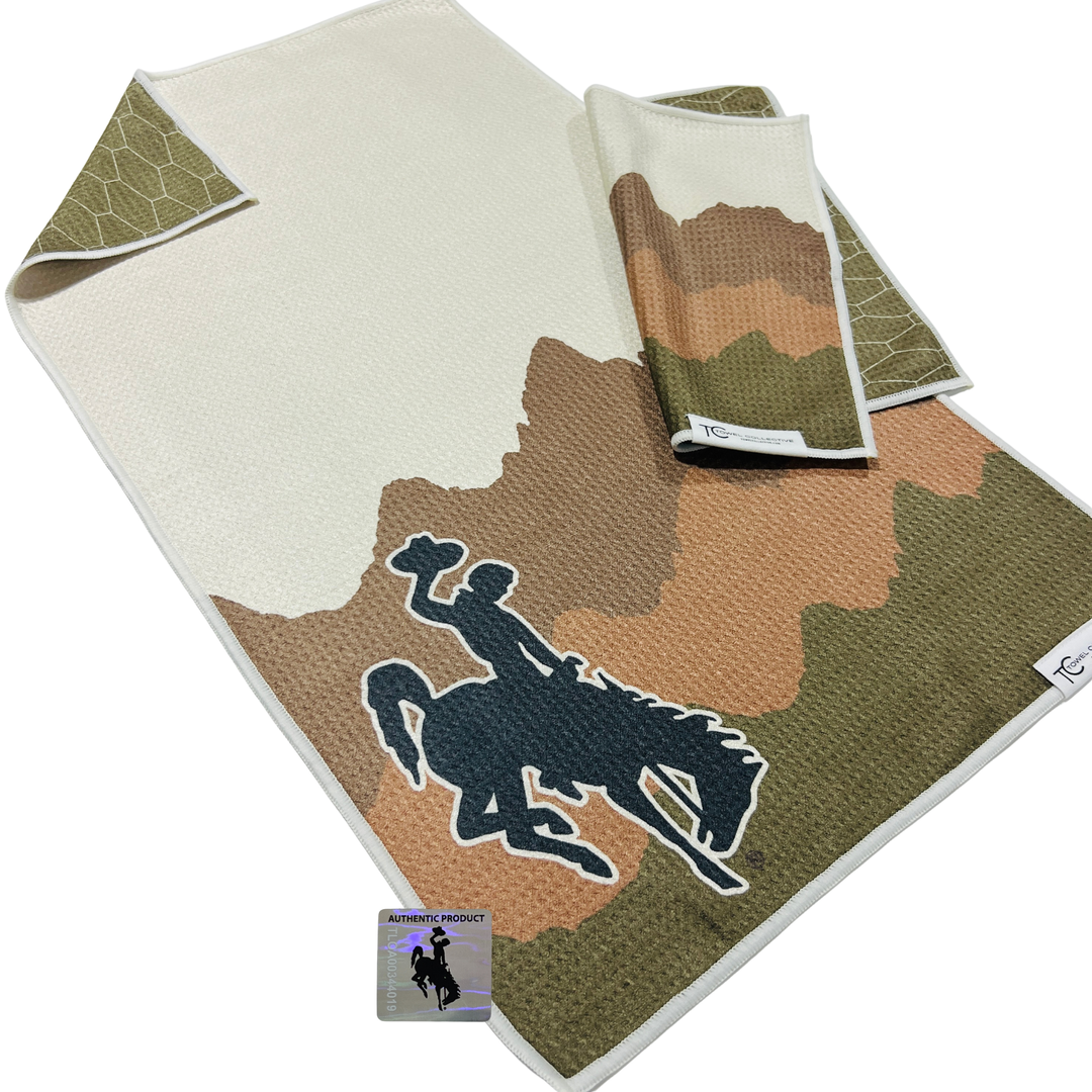 Adobe Cowboy | Waffle Weave Microfiber Towels Kitchen & Bath Reversible Hand Towel | Towel Collective | Cody, WY