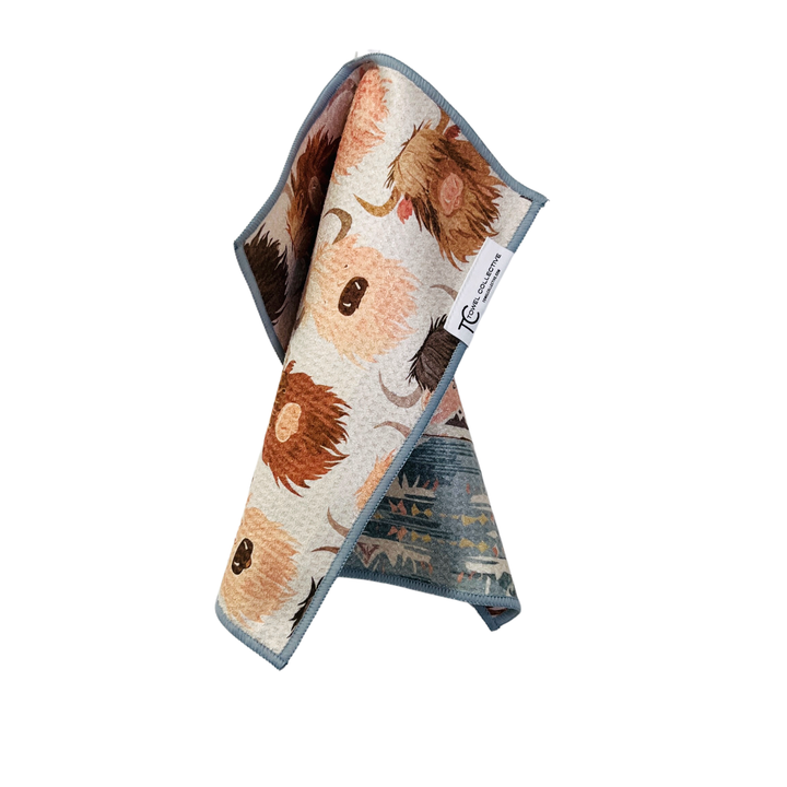 Aztec Herd | Waffle Weave Microfiber Towels Kitchen & Bath Hand Towels Reversible Hand Towel | Towel Collective | Cody, WY