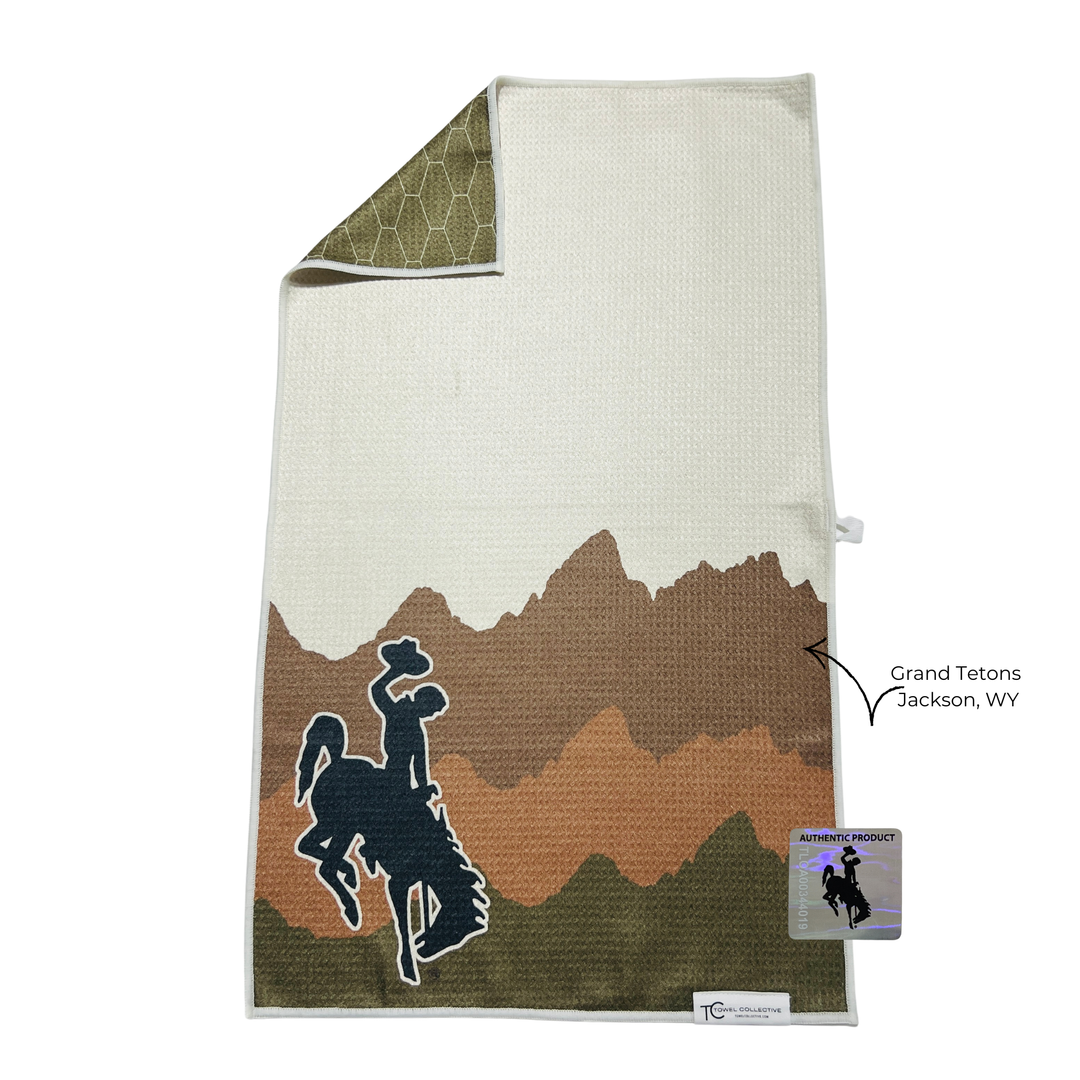 Adobe Cowboy | Waffle Weave Microfiber Towels Kitchen & Bath - Hand Towel Reversible Hand Towel | Towel Collective | Cody, WY