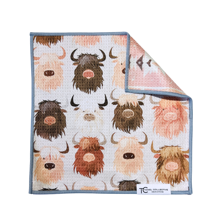 Aztec Herd | Waffle Weave Microfiber Towels Kitchen & Bath Hand Towels Reversible Hand Towel | Towel Collective | Cody, WY
