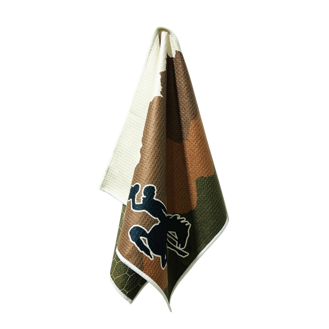 Adobe Cowboy | Waffle Weave Microfiber Towels Kitchen & Bath Reversible Hand Towel | Towel Collective | Cody, WY