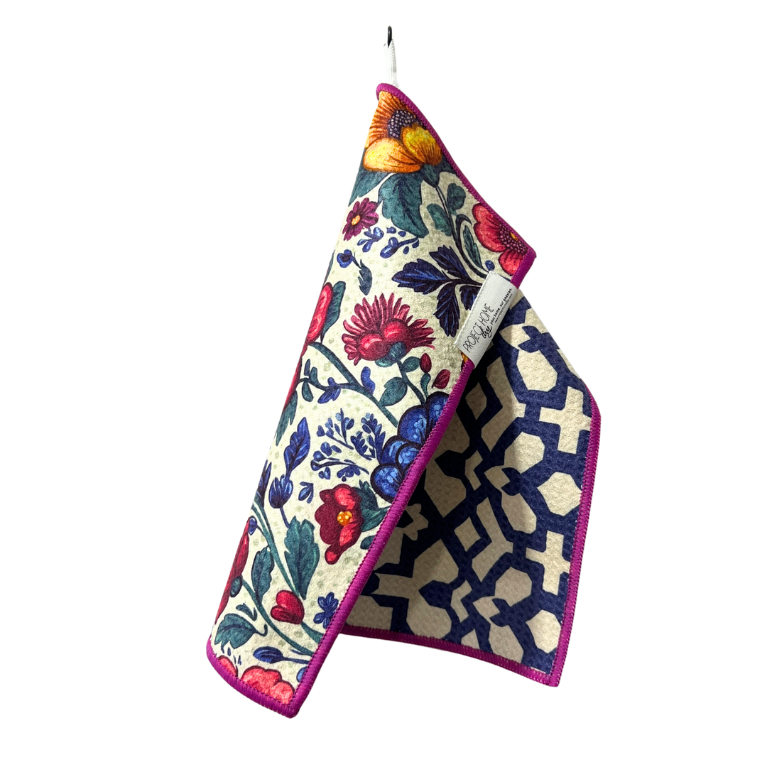 Floral Fiesta | Waffle Weave Microfiber Towels Kitchen & Bath Hand Towels Reversible Hand Towel | Towel Collective | Cody, WY