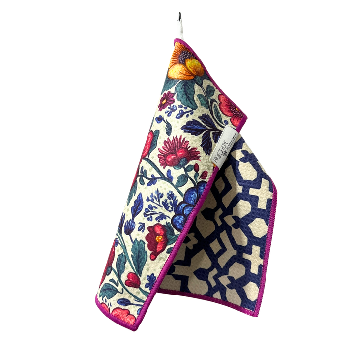 Floral Fiesta | Waffle Weave Microfiber Towels Kitchen & Bath Hand Towels Reversible Hand Towel | Towel Collective | Cody, WY