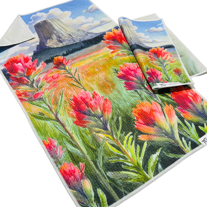 Devil's Paintbrush | Waffle Weave Microfiber Towels Kitchen & Bath Reversible Hand Towel | Towel Collective | Cody, WY