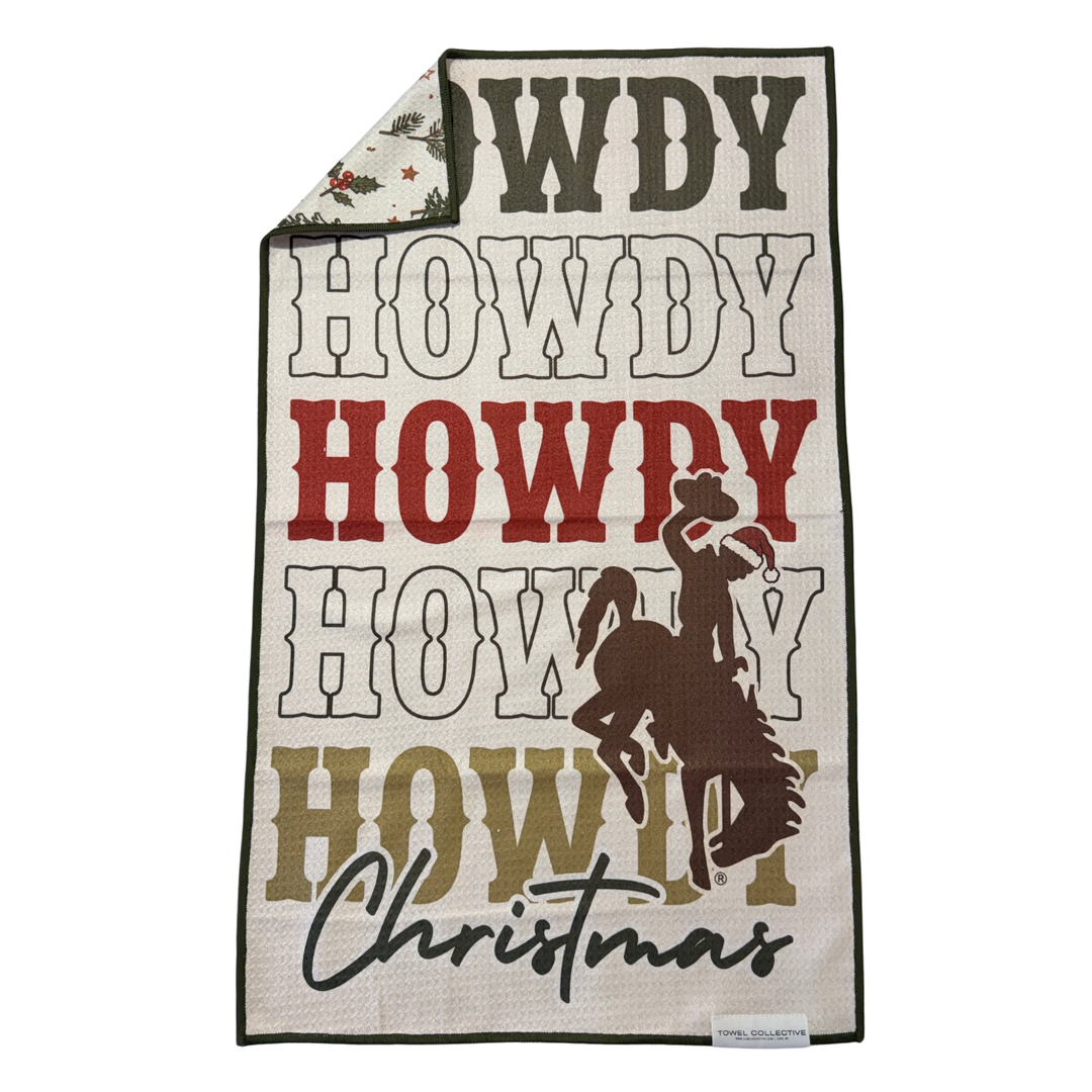 Howdy Santa | Waffle Weave Microfiber Towels Kitchen & Bath