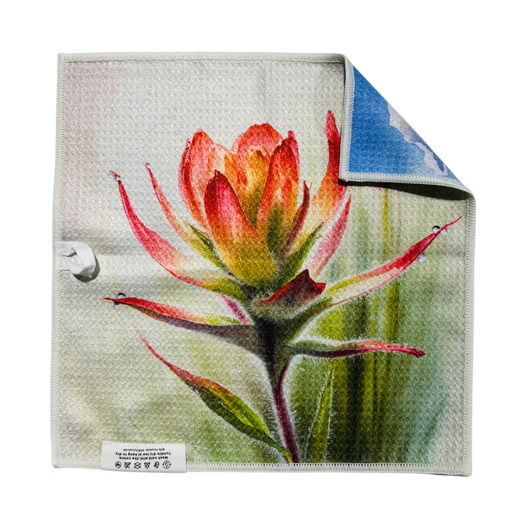 Devil's Paintbrush | Waffle Weave Microfiber Towels Kitchen & Bath Reversible Hand Towel | Towel Collective | Cody, WY