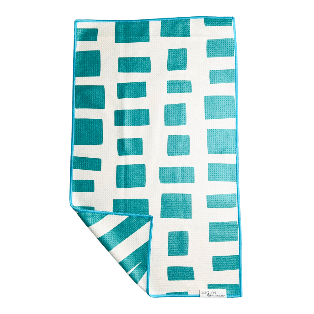 Subtle Spring Teal | Waffle Weave Microfiber Towels Kitchen & Bath Hand Towels Reversible Hand Towel | Towel Collective | Cody, WY