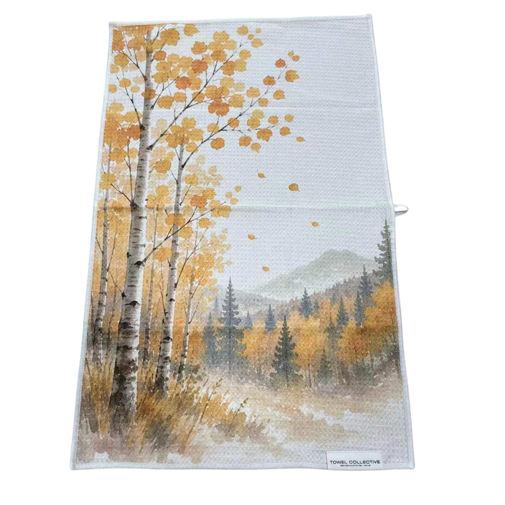 Falling Aspen | Waffle Weave Microfiber Towels Kitchen & Bath