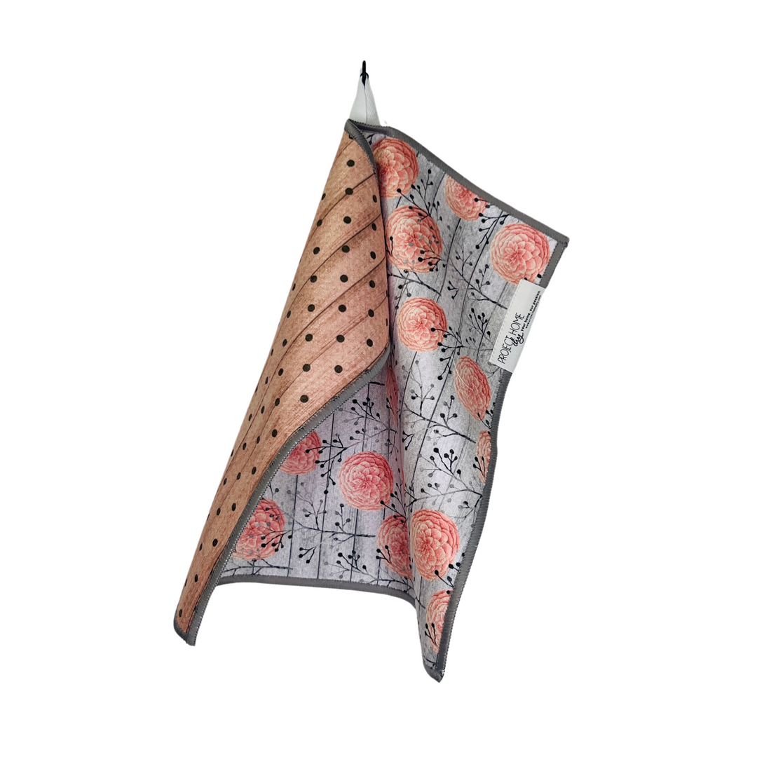 Peony Petals | Waffle Weave Microfiber Towels Kitchen & Bath Hand Towels Reversible Hand Towel | Towel Collective | Cody, WY