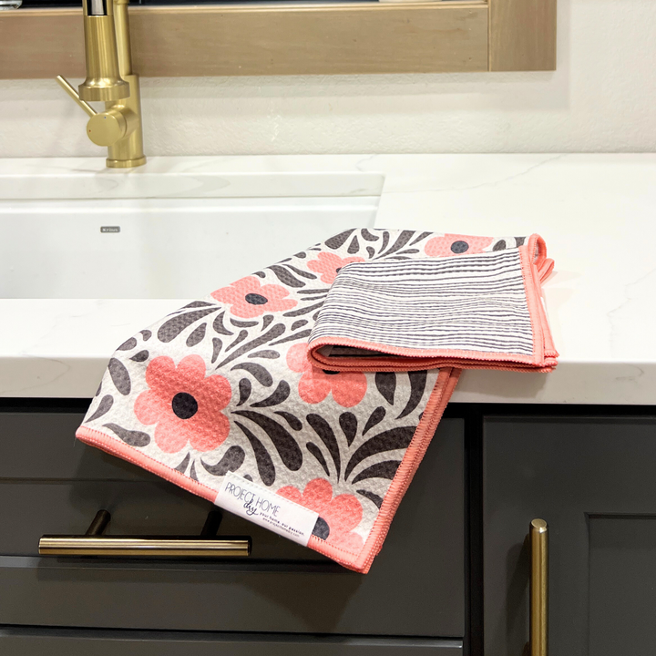 Posy Pastime | Waffle Weave Microfiber Towels Kitchen & Bath Hand Towels Reversible Hand Towel | Towel Collective | Cody, WY