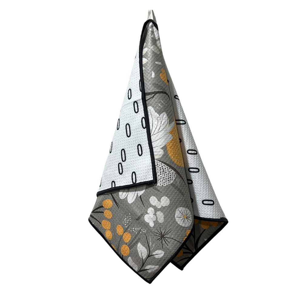 Sunny Daze | Waffle Weave Microfiber Towels Kitchen & Bath Hand Towels Reversible Hand Towel | Towel Collective | Cody, WY