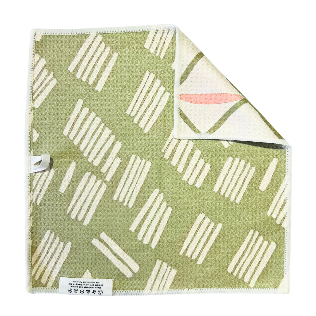 Sage Lines | Waffle Weave Microfiber Towels Kitchen & Bath Hand Towels Reversible Hand Towel | Towel Collective | Cody, WY