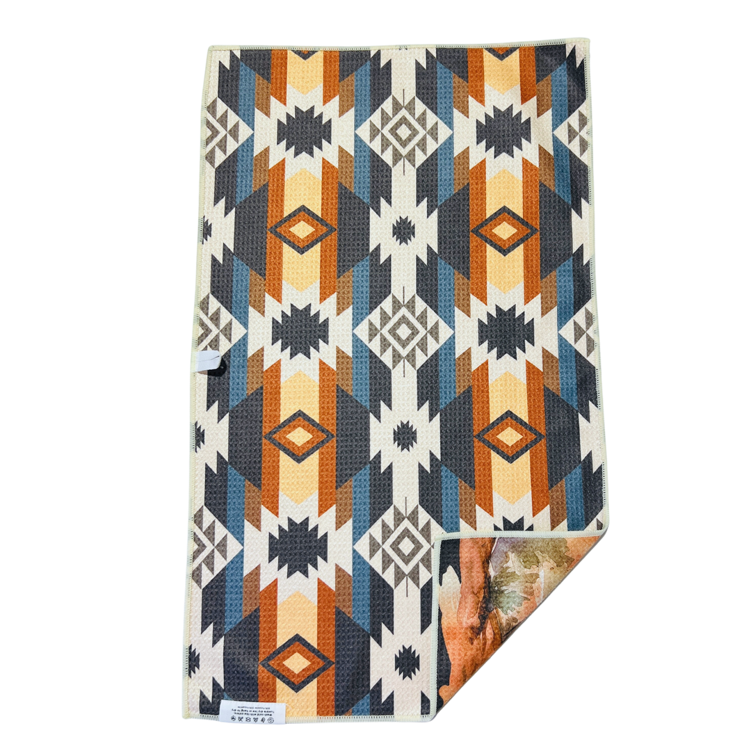 Desert Rider | Waffle Weave Microfiber Towels Kitchen & Bath Hand Towels Reversible Hand Towel | Towel Collective | Cody, WY