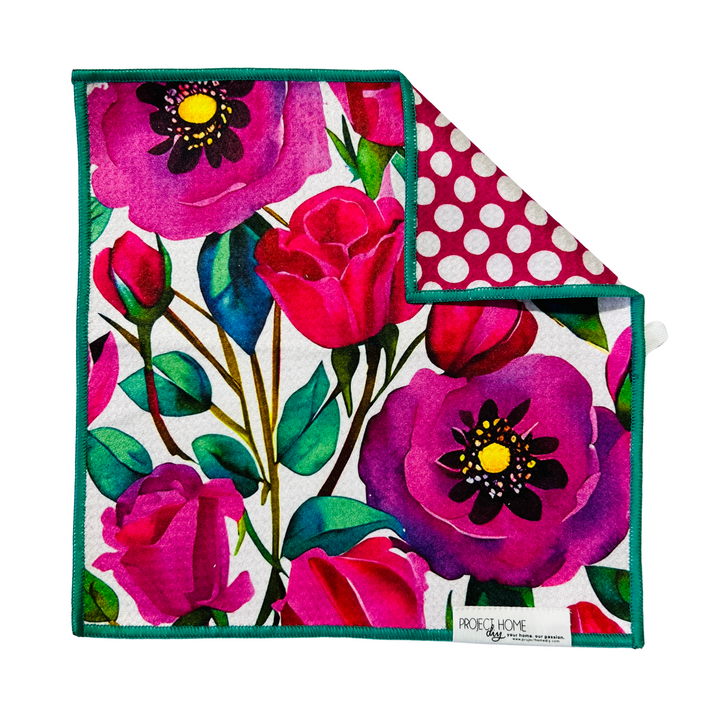 Colorful Chaos | Waffle Weave Microfiber Towels Kitchen & Bath Hand Towels Reversible Hand Towel | Towel Collective | Cody, WY