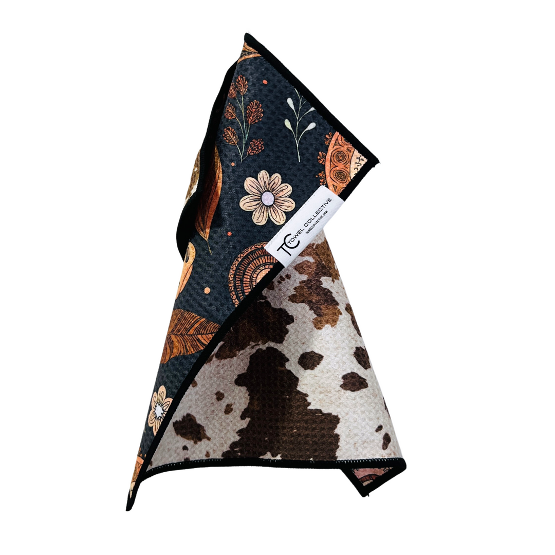 Ranch Boho | Waffle Weave Microfiber Towels Kitchen & Bath Hand Towels Reversible Hand Towel | Towel Collective | Cody, WY