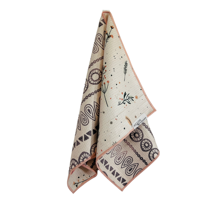 Boho Feather | Waffle Weave Microfiber Towels Kitchen & Bath Hand Towels Reversible Hand Towel | Towel Collective | Cody, WY