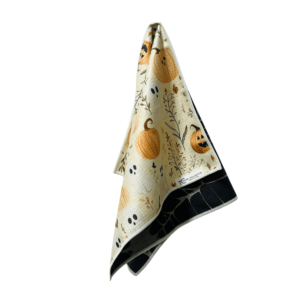 Pumpkin Web | Waffle Weave Microfiber Towels Kitchen & Bath Hand Towels Reversible Hand Towel | Towel Collective | Cody, WY