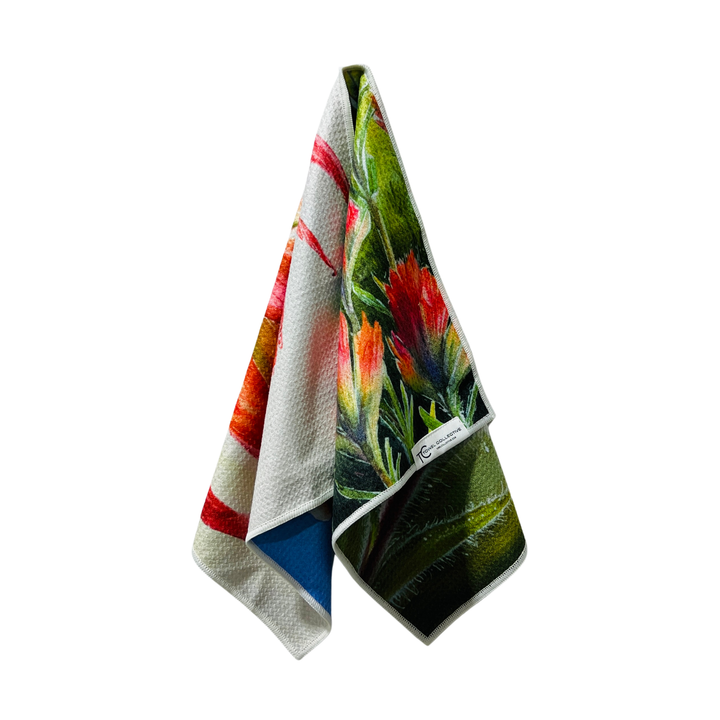 Devil's Paintbrush | Waffle Weave Microfiber Towels Kitchen & Bath Reversible Hand Towel | Towel Collective | Cody, WY