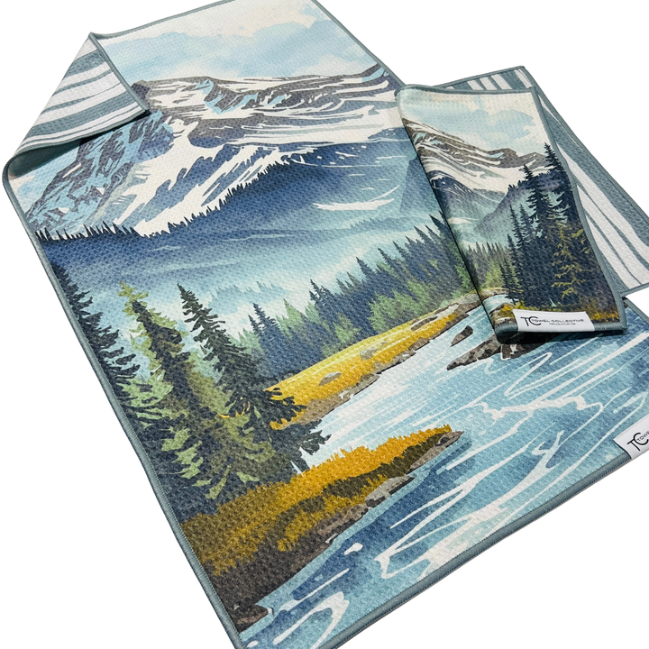 Lone Peak | Waffle Weave Microfiber Towels Kitchen & Bath Reversible Hand Towel | Towel Collective | Cody, WY