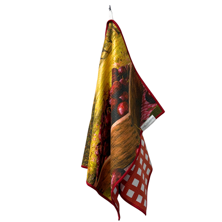 Big Sky, Sweet Cherries | Waffle Weave Microfiber Towels Kitchen & Bath