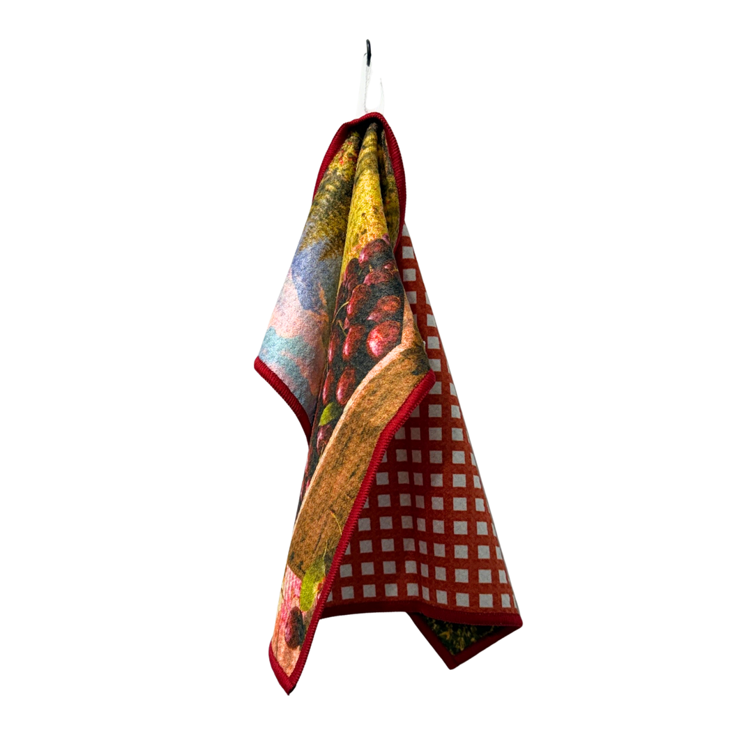 Big Sky, Sweet Cherries | Waffle Weave Microfiber Towels Kitchen & Bath