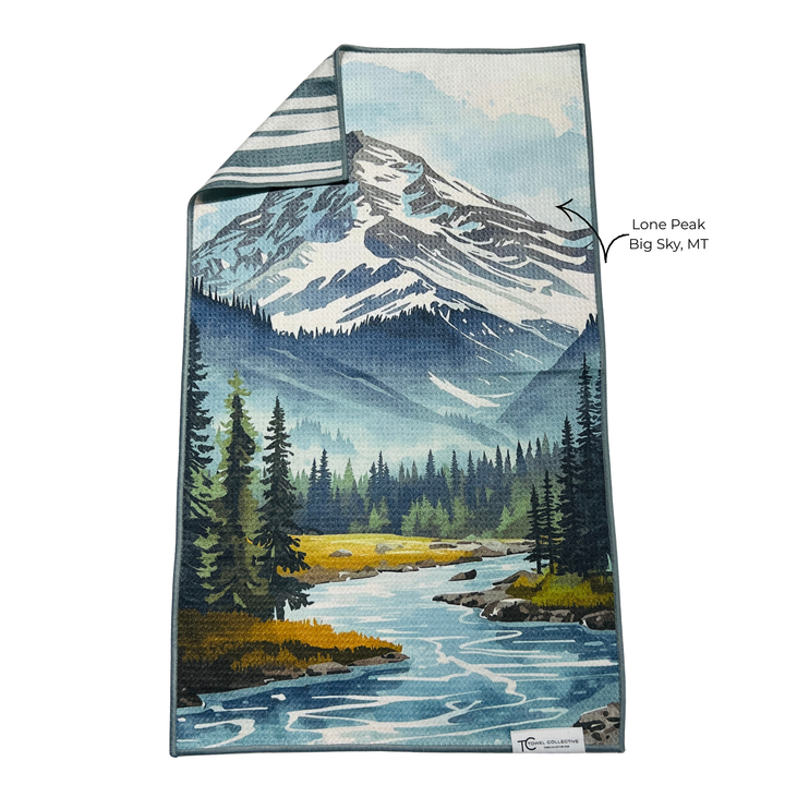 Lone Peak | Waffle Weave Microfiber Towels Kitchen & Bath - Hand Towel Reversible Hand Towel | Towel Collective | Cody, WY