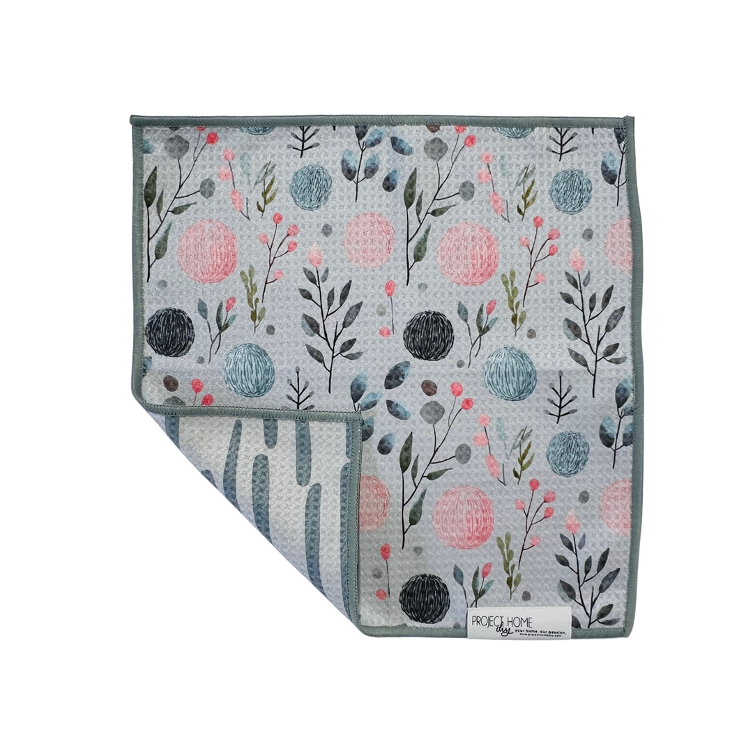 Winter Bloom | Waffle Weave Microfiber Towels Kitchen & Bath Hand Towels Reversible Hand Towel | Towel Collective | Cody, WY