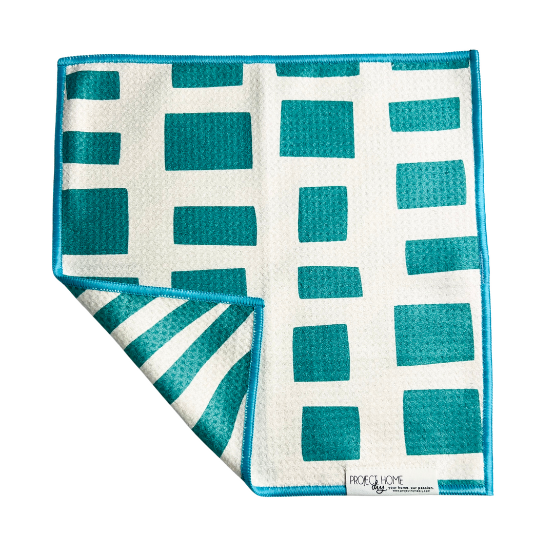 Subtle Spring Teal | Waffle Weave Microfiber Towels Kitchen & Bath Hand Towels Reversible Hand Towel | Towel Collective | Cody, WY
