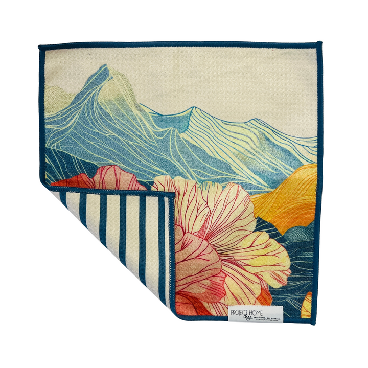 Japanese Mountain | Waffle Weave Microfiber Towels Kitchen & Bath Hand Towels Reversible Hand Towel | Towel Collective | Cody, WY