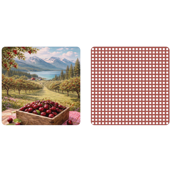 Big Sky, Sweet Cherries | Waffle Weave Microfiber Towels Kitchen & Bath