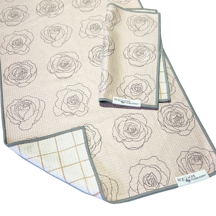 Gridline Chic | Waffle Weave Microfiber Towels Kitchen & Bath Hand Towels Reversible Hand Towel | Towel Collective | Cody, WY